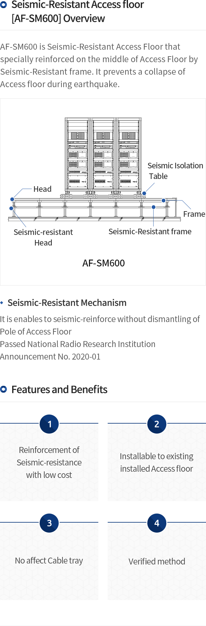 Seismic-Resistant Access floor